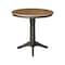 International Concepts Round 36 in Rd Extension Dining table, 4 x-back counterHt stools, Hickory/Coal, 36 W, 48 L, 36.1 in H K45-36RXT-27-S6132-4 - alternate 4